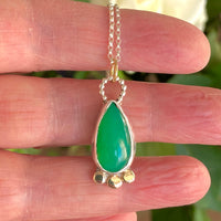 Australian Chrysoprase Pendant Necklace
