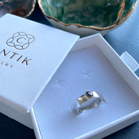 Gray Salt and Pepper Diamond Ring, Wedding or Engagement Ring, April Birthstone