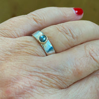 Gray Salt and Pepper Diamond Ring, Wedding or Engagement Ring, April Birthstone