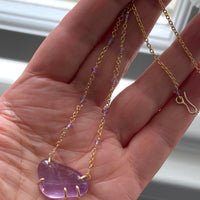 Brazilian Amethyst Pendant Necklace, February Birthstone Necklace