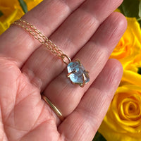 Brazilian Santa Maria Blue Aquamarine Pendant Necklace, March Birthstone