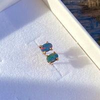 Australian Opal Stud Earrings, October Birthstone Earrings