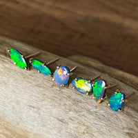 Australian Opal Stud Earrings, October Birthstone Gift