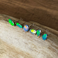 Australian Opal Stud Earrings, October Birthstone Gift