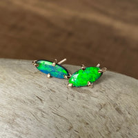 Australian Opal Stud Earrings, October Birthstone Gift