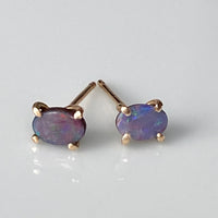 Australian Opal Stud Earrings, October Birthstone Earrings