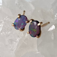 Australian Opal Stud Earrings, October Birthstone Earrings