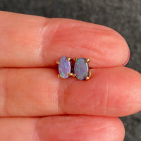 Australian Opal Stud Earrings, October Birthstone Earrings