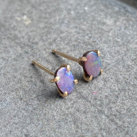 Australian Opal Stud Earrings, October Birthstone Earrings
