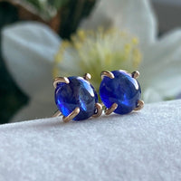 Blue Sapphire Stud Earrings, September Birthstone