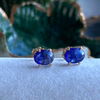 Blue Sapphire Stud Earrings, September Birthstone