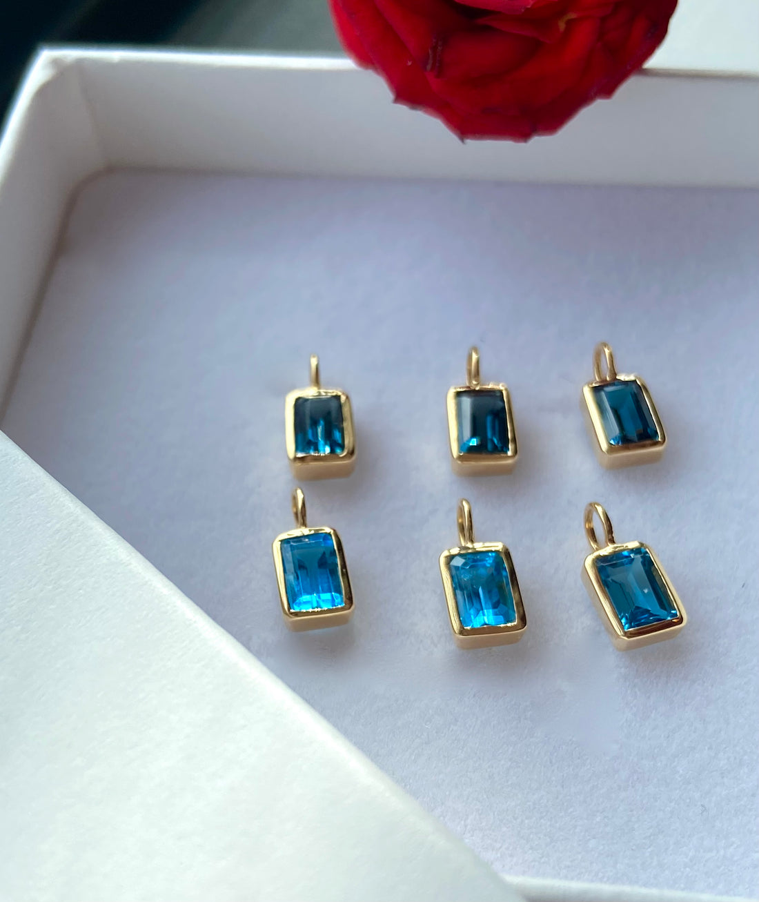 Swiss Blue Topaz Pendant Necklace, November Birthstone Necklace