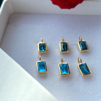 Swiss Blue Topaz Pendant Necklace, November Birthstone Necklace