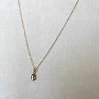 Cognac Brown Diamond Necklace, 18k/14k Gold and Diamond Necklace, April Birthstone Necklace