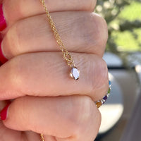 18k Gold and Cognac Brown Diamond Necklace, April Birthstone Necklace