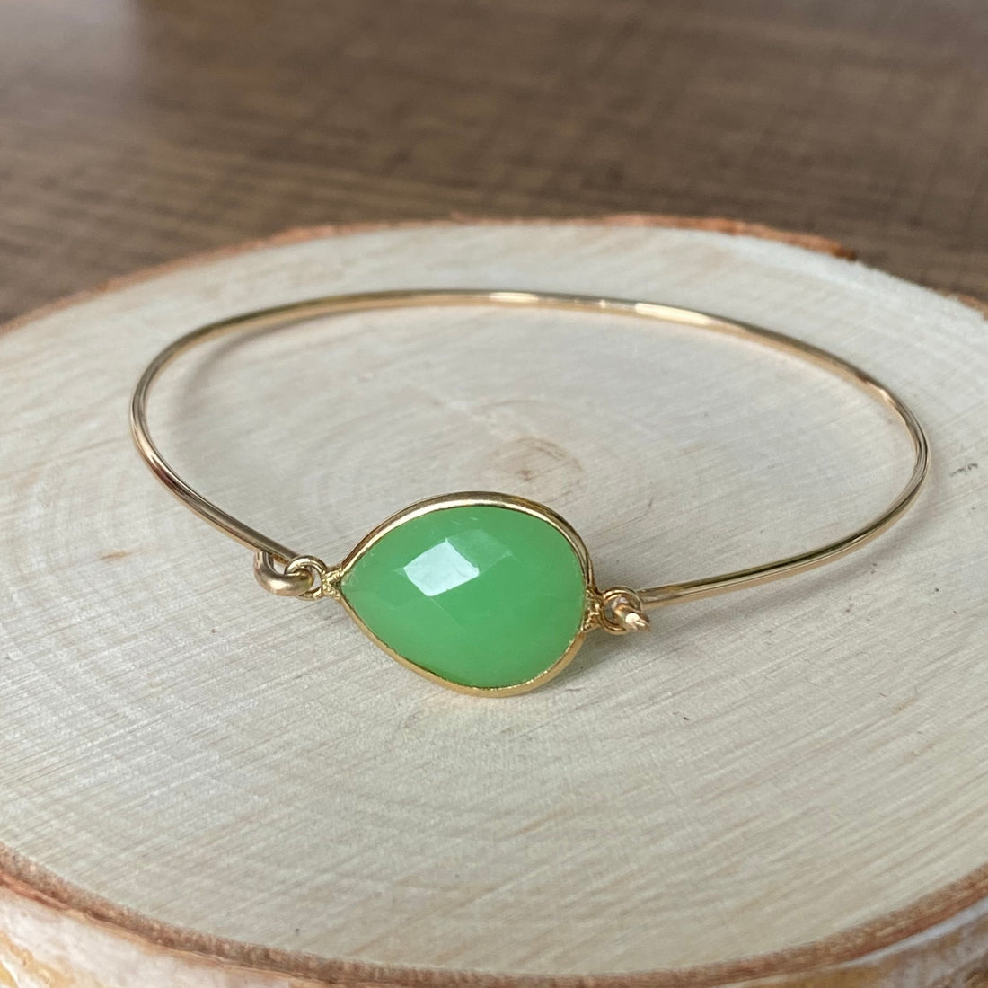 Chrysoprase Chalcedony Bangle Bracelet