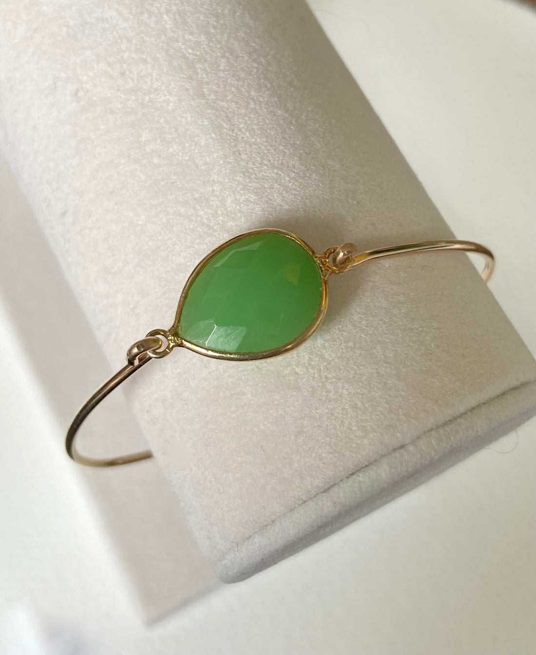 Chrysoprase Chalcedony Bangle Bracelet