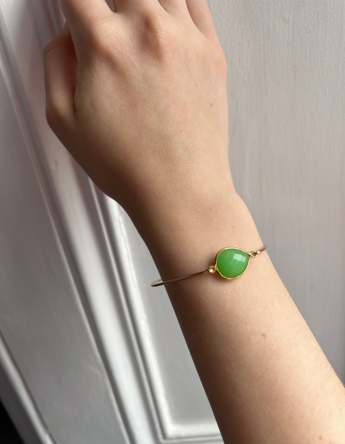 Chrysoprase Chalcedony Bangle Bracelet