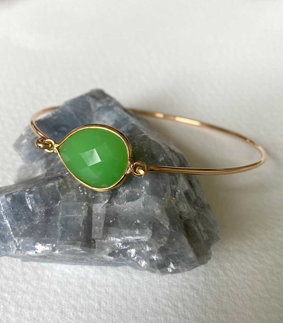 Chrysoprase Chalcedony Bangle Bracelet