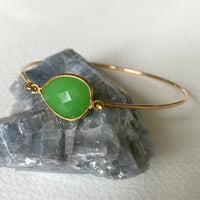 Chrysoprase Chalcedony Bangle Bracelet
