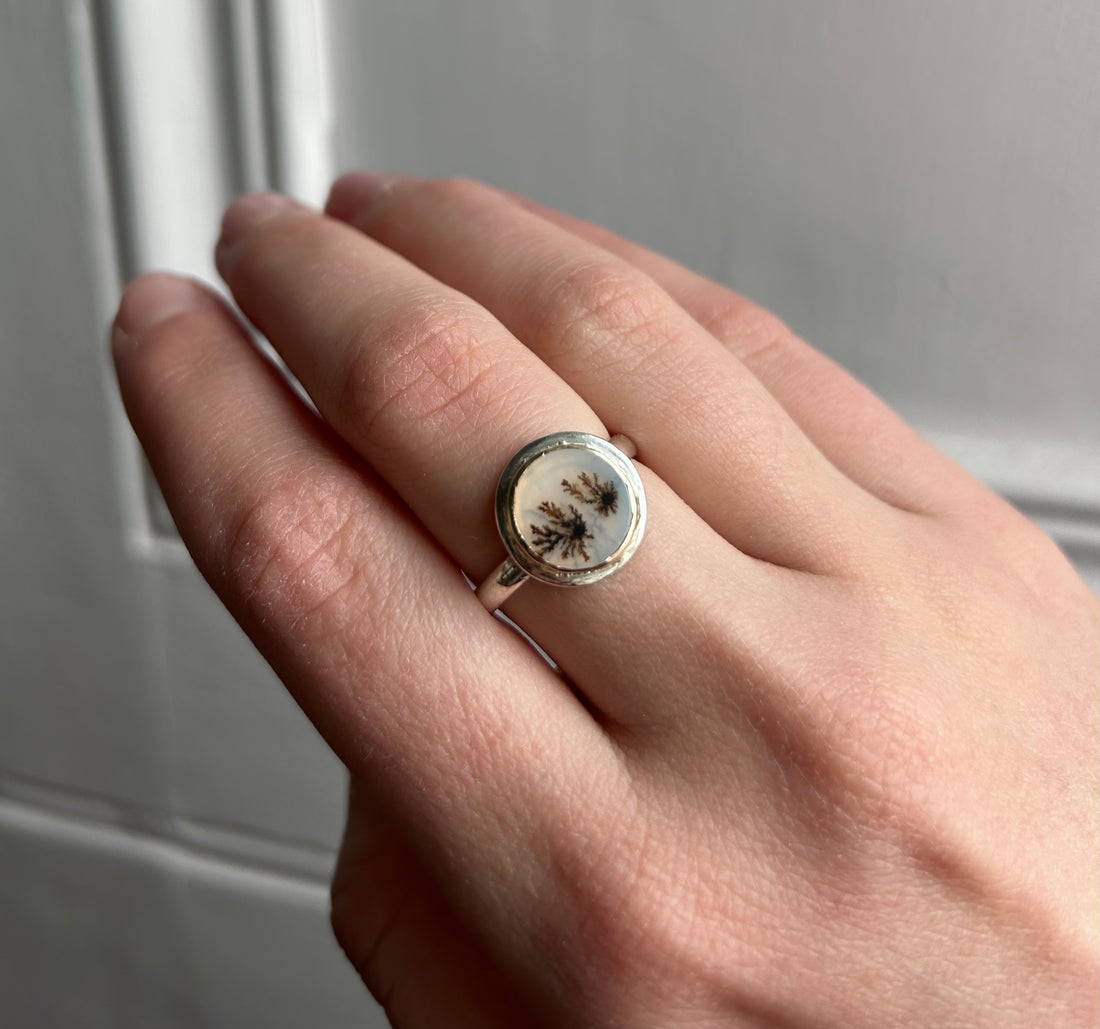 Dendritic Agate Ring