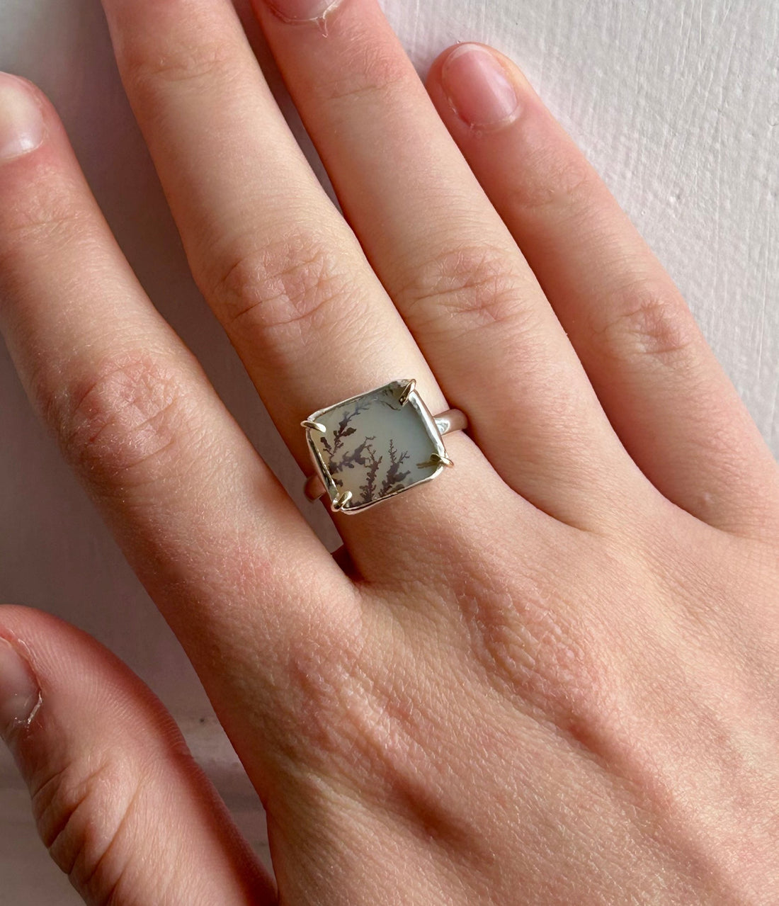Dendritic Agate Ring