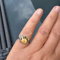 Dendritic Agate Ring, May Birthstone
