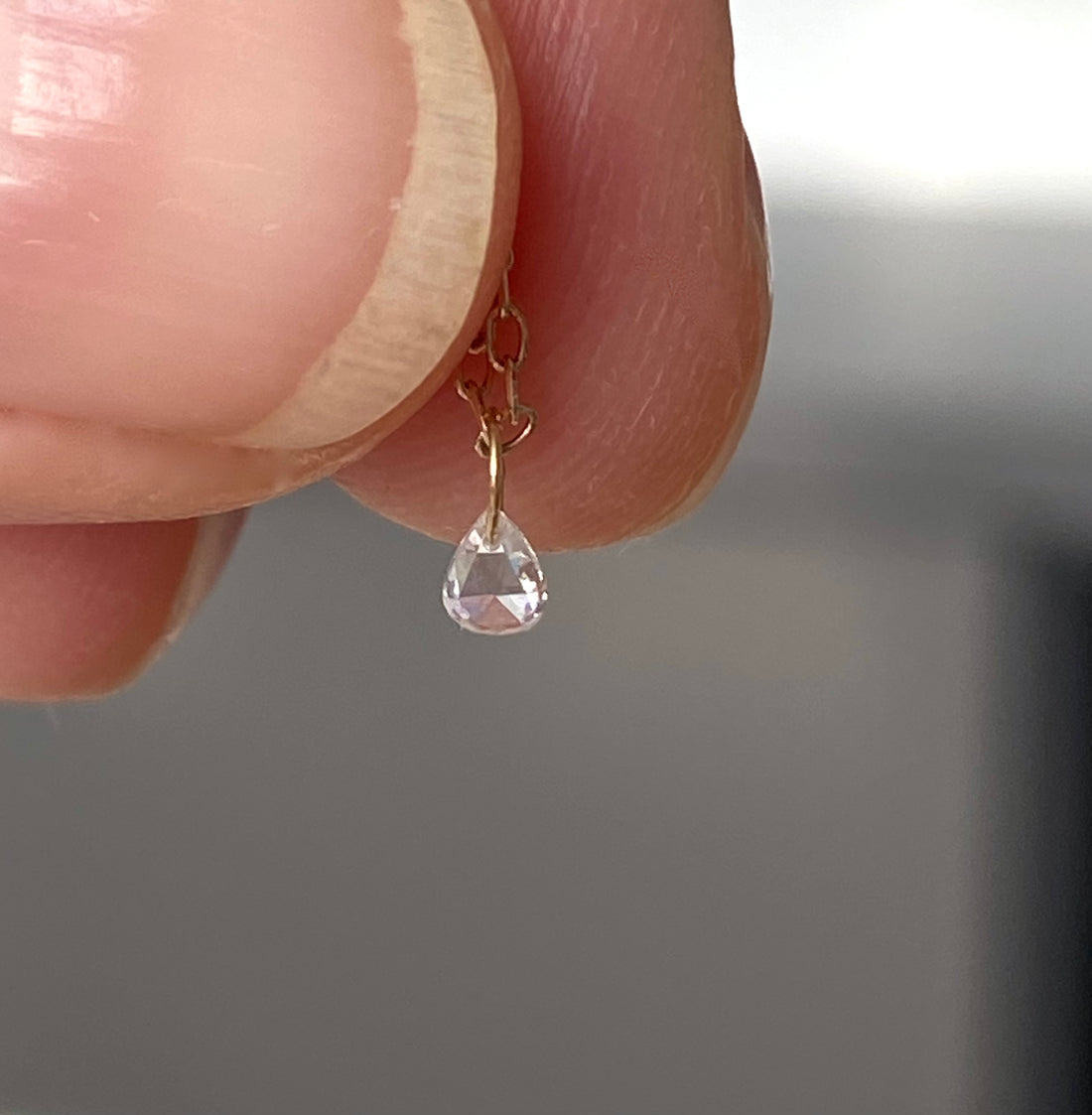 Diamond Necklace, 18k/14k Gold and Diamond Necklace, April Birthstone Necklace