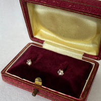 One-of-a-kind 14k Gold Rose Cut Salt and Pepper Diamond Earrings, April Birthstone Earrings, Bridesmaid Earrings