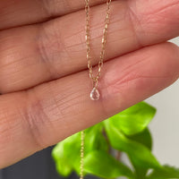 Diamond Necklace, 18k/14k Gold and Diamond Necklace, April Birthstone Necklace