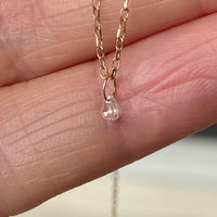 Diamond Necklace, 18k/14k Gold and Diamond Necklace, April Birthstone Necklace