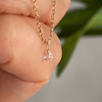 Diamond Necklace, 18k/14k Gold and Diamond Necklace, April Birthstone Necklace