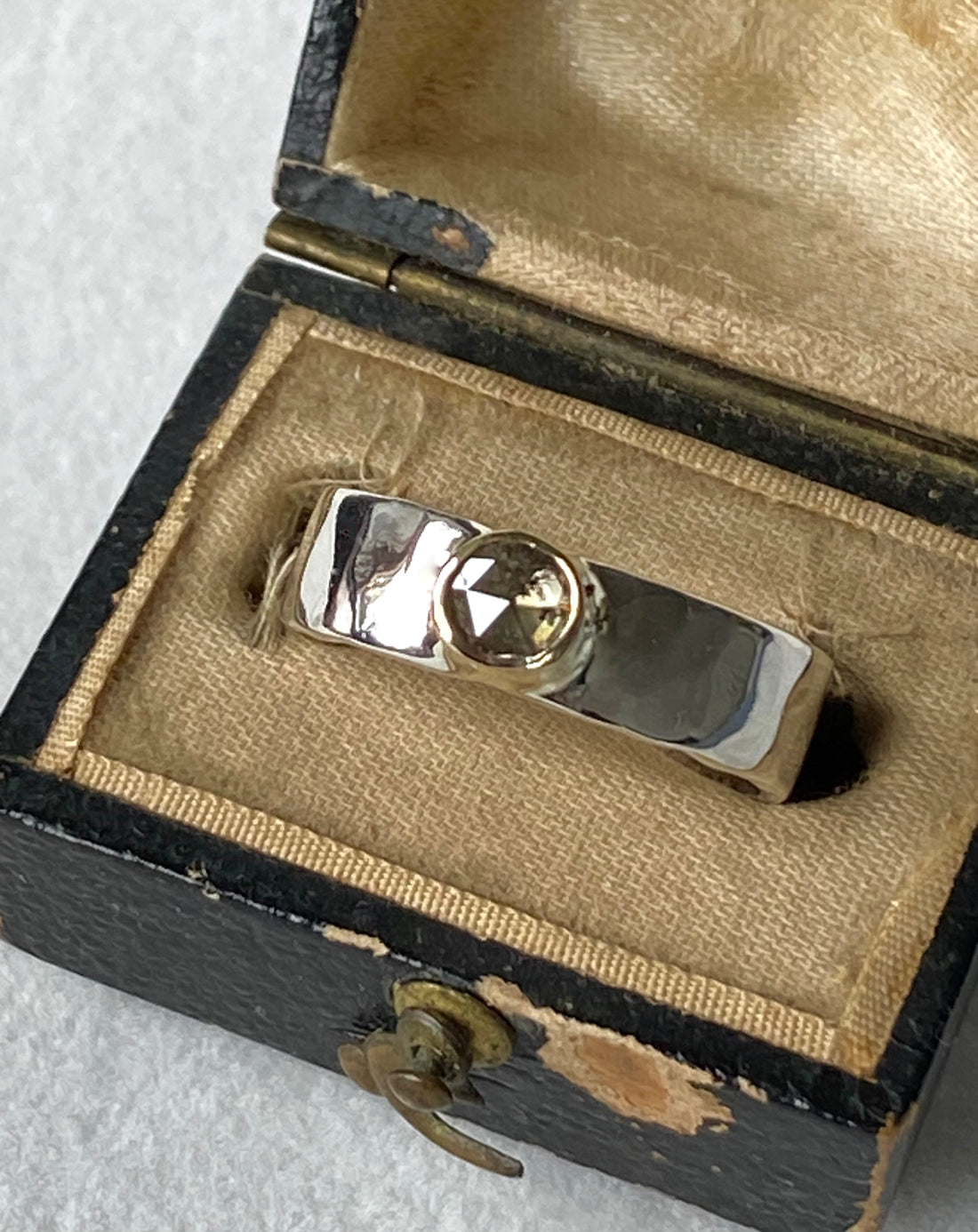 Brown Salt and Pepper Diamond and Mixed Metal Ring, Wedding Ring, Engagement Ring