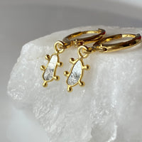 Salt and Pepper Diamond Slice Earrings