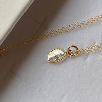 Salt and Pepper Galaxy Diamond Slice Pendant Necklace, 18k Gold