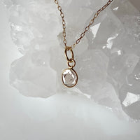 Salt and Pepper Diamond Slice Pendant Necklace, 18k/14k Gold