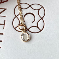 Salt and Pepper Diamond Slice Pendant Necklace, 18k/14k Gold