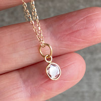 Salt and Pepper Diamond Slice Pendant Necklace, 18k/14k Gold