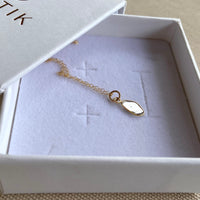 Salt and Pepper Galaxy Diamond Slice Pendant Necklace, 18k Gold