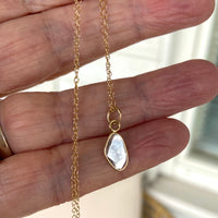 Salt and Pepper Galaxy Diamond Slice Pendant Necklace, 18k Gold