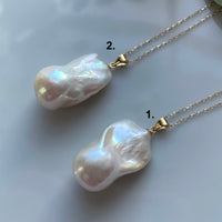 Large Flameball Baroque Pearl Pendant, June Birthstone