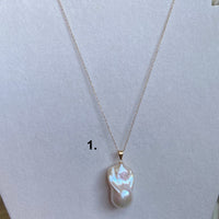 Large Flameball Baroque Pearl Pendant, June Birthstone