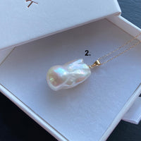 Large Flameball Baroque Pearl Pendant, June Birthstone