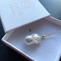 Large Flameball Baroque Pearl Pendant, June Birthstone