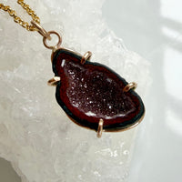 Natural Mexican Tabasco Geode Pendant Necklace