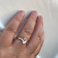 Natural Herkimer Diamond Ring, Diamond Quartz Ring