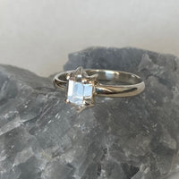 Natural Herkimer Diamond Ring, Diamond Quartz Ring