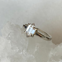 Natural Herkimer Diamond Ring, Diamond Quartz Ring