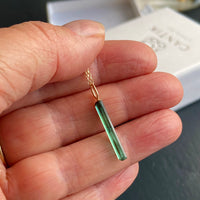 Raw Indicolite Teal Blue Tourmaline Pendant Necklace, October Birthstone Necklace