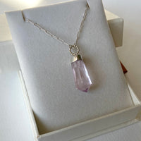 Pink Kunzite Pendant Necklace